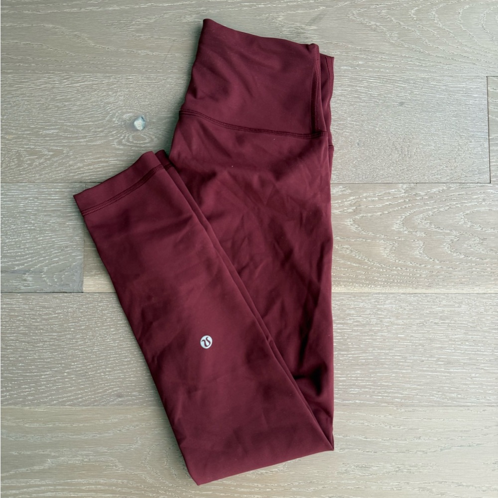 Lululemon wunder train Burgundy Leggings